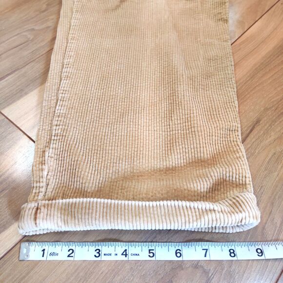 Vintage Chaps Ralph Lauren Corduroy Pants Mens 36x32 Brown Pleated Cuffed 90s - Picture 14 of 15